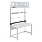 Verstelbare werkbank met rail Sofame melamine 28mm 1500x750x768-1048 mm 300kg Grijs