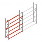 Bandenstelling grootvak AR 2500x2010x500mm (hxbxd) 3 niveaus beginsectie