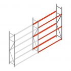 Bandenstelling grootvak AR 2500x2010x500mm (hxbxd) 3 niveaus aanbouwsectie