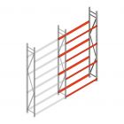 Bandenstelling grootvak AR 3000x1610x400mm (hxbxd) 4 niveaus aanbouwsectie