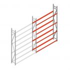 Bandenstelling grootvak AR 3000x2010x400mm (hxbxd) 4 niveaus aanbouwsectie