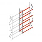 Bandenstelling grootvak AR 3000x1610x500mm (hxbxd) 4 niveaus aanbouwsectie