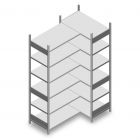 Hoekstelling Heavy Duty 2500x1000/1600x600 mm (hxbxd) 6 niveaus 150 kg