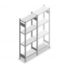 Legbordstelling Heavy Duty 2000x750x300mm (hxbxd) 4 niveaus 150 kg beginsectie