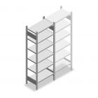 Legbordstelling Heavy Duty 2000x750x400mm (hxbxd) 6 niveaus 150 kg beginsectie