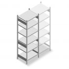 Legbordstelling Heavy Duty 2500x750x600mm (hxbxd) 6 niveaus 150 kg beginsectie