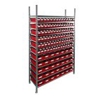 Bakkenkast 2.000x1.300x400mm met 119 bakken / 476 posities Rood