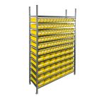 Bakkenkast 2.000x1.300x400mm met 119 bakken / 476 posities Geel