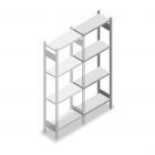 Legbordstelling Heavy Duty 2000x750x300mm (hxbxd) 4 niveaus 150 kg aanbouwsectie