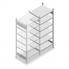 Legbordstelling Heavy Duty 2000x750x600mm (hxbxd) 6 niveaus 150 kg aanbouwsectie