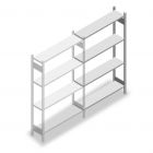 Legbordstelling Heavy Duty 2000x1300x300mm (hxbxd) 4 niveaus 150 kg aanbouwsectie