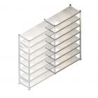 Gebruikte Schaefer R3000 legbordstelling 2970x1280x600mm (hxbxd) 8 niveaus aanbouwsectie