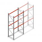 Palletstelling AR T2 4000x1850x1100mm (hxbxd) 2 niveaus 2530kg/niv beginsectie met voorgemonteerde frames