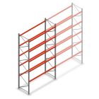 Palletstelling AR T2 5000x2700x1100mm (hxbxd) 5 niveaus 1820kg/niv beginsectie met voorgemonteerde frames