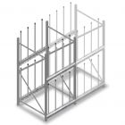 Ruitenstelling 2000x920x900 mm (hxbxd) 2 niveaus beginsectie