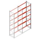 Palletstelling AR T2 5000x1850x1100mm (hxbxd) 5 niveaus 2530kg/niv aanbouwsectie met voorgemonteerde frames