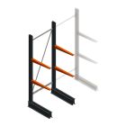 Lichte draagarmstelling BR enkelzijdig 2000x750x600 mm (hxbxd) 2 niveaus beginsectie