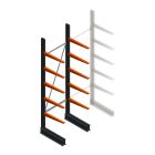 Lichte draagarmstelling BR enkelzijdig 2500x750x600 mm (hxbxd) 5 niveaus beginsectie