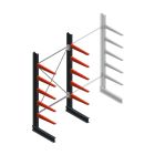 Medium draagarmstelling BR enkelzijdig 2500x1250x600mm (hxbxd) 5 niveaus beginsectie 290/arm