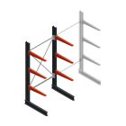 Medium draagarmstelling BR enkelzijdig 2500x1250x800mm (hxbxd) 3 niveaus beginsectie 220/arm