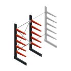 Medium draagarmstelling BR enkelzijdig 2500x1250x800mm (hxbxd) 5 niveaus beginsectie 220/arm