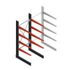 Medium draagarmstelling BR enkelzijdig 2500x1000x1000mm (hxbxd) 4 niveaus beginsectie 175/arm