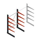 Medium draagarmstelling BR enkelzijdig 2500x1500x1000mm (hxbxd) 4 niveaus beginsectie 275/arm
