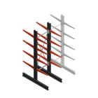 Medium draagarmstelling BR dubbelzijdig 2500x750x600mm (hxbxd) 4 niveaus beginsectie 425/arm