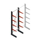 Medium draagarmstelling BR enkelzijdig 3000x1000x600mm (hxbxd) 4 niveaus beginsectie 290/arm