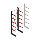 Medium draagarmstelling BR enkelzijdig 3000x1000x600mm (hxbxd) 5 niveaus beginsectie 290/arm