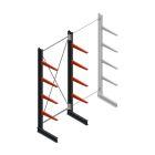 Medium draagarmstelling BR enkelzijdig 3000x1250x600mm (hxbxd) 4 niveaus beginsectie 290/arm