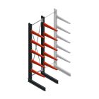 Medium draagarmstelling BR enkelzijdig 3000x750x800mm (hxbxd) 5 niveaus beginsectie 340/arm