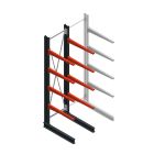 Medium draagarmstelling BR enkelzijdig 3000x750x1000mm (hxbxd) 4 niveaus beginsectie 275/arm