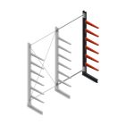 Medium draagarmstelling BR enkelzijdig 3000x1500x600mm (hxbxd) 6 niveaus aanbouwsectie 425/arm