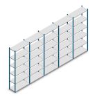 Voordeelrij legbordstelling Medium Duty 2500x5000x400 mm (hxbxd) 6 niveaus blauw