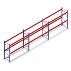 Voordeelrij gebruikte Mecalux palletstelling 3000x11280x1100 mm (hxbxd) 2 niveaus