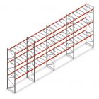 Voordeelrij deels gebruikte AR T2 palletstelling 5000x11200x900 mm (hxbxd) 3 niveaus