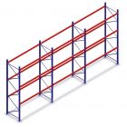 Voordeelrij gebruikte Mecalux palletstelling 4800x6110x900 mm (hxbxd) 3 niveaus