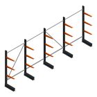 Voordeelrij lichte draagarmstelling BR enkelzijdig 2000x5100x500 mm (hxbxd) 3 niveaus