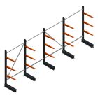 Voordeelrij lichte draagarmstelling BR enkelzijdig 2000x5100x600 mm (hxbxd) 3 niveaus