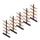 Voordeelrij lichte draagarmstelling BR dubbelzijdig 2500x5100x600 mm (hxbxd) 4 niveaus