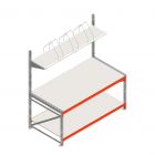 Inpaktafel dubbellaags met opbouw 1965x1000x2000 mm (bxdxh) beginsectie