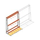 Stelling voor verticale opslag AR enkelzijdig 2500x1850x900 mm (hxbxd) 3 niveaus beginsectie