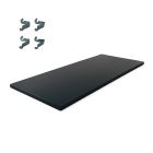 Extra legbord voor draaideurkast 1800x900x400 (hxbxd) zwart