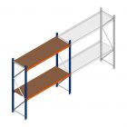 Grootvakstelling Kimer 1750x1500x600 mm (hxbxd) 2 niveaus beginsectie met voorgemonteerde frames