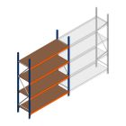 Grootvakstelling Kimer 2250x1500x600 mm (hxbxd) 4 niveaus beginsectie met voorgemonteerde frames