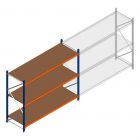 Grootvakstelling Kimer 1750x2250x800 mm (hxbxd) 3 niveaus beginsectie met voorgemonteerde frames