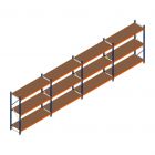 Voordeelrij grootvakstelling Kimer 1750x6250x600 mm (hxbxd) 3 niveaus met voorgemonteerde frames