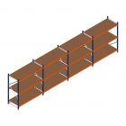 Voordeelrij grootvakstelling Kimer 1750x6250x800 mm (hxbxd) 3 niveaus