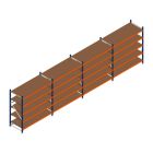 Voordeelrij grootvakstelling Kimer 1750x6250x800 mm (hxbxd) 5 niveaus met voorgemonteerde frames
